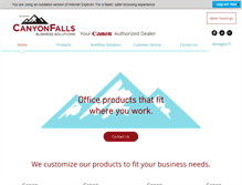 Tablet Screenshot of canyonfalls.net